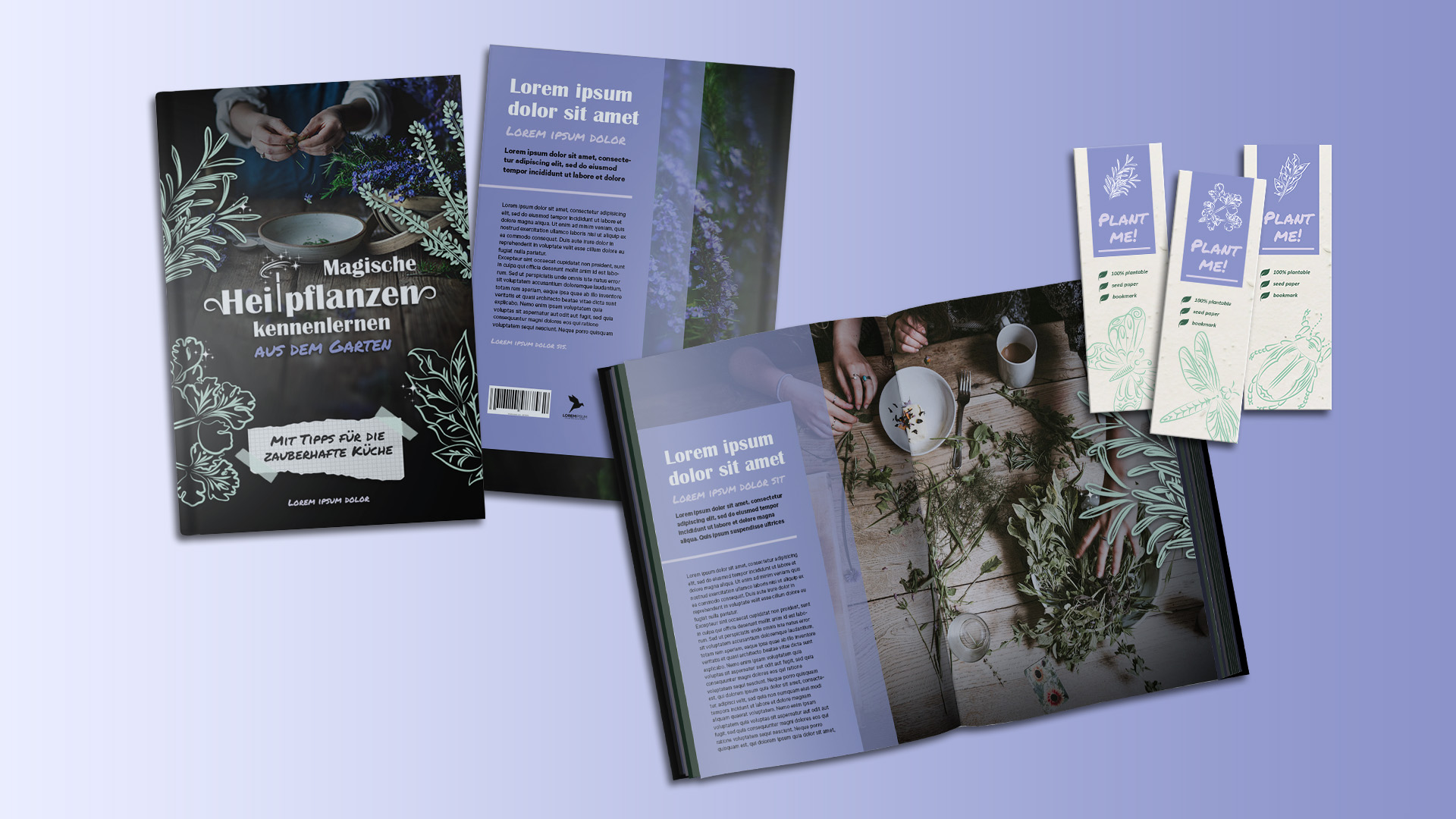 Mock-up-Magazin-Heilkraeuter-Buch-Lesezeichen