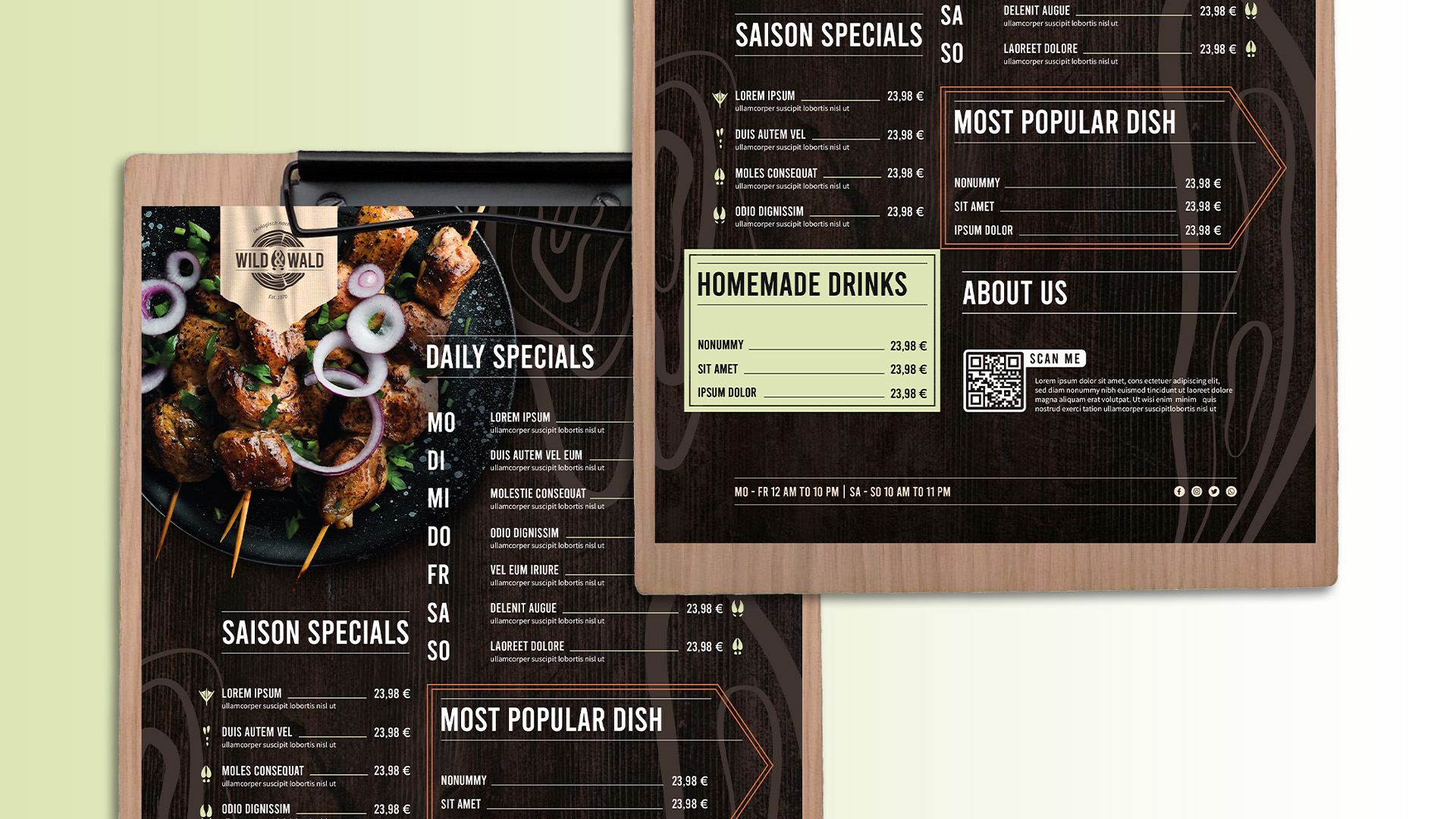 Speisekarte-Header-Restaurant-Webseite-Smartphone-Karte
